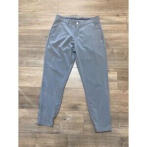 PRIMO Zip Ankle Jogger Chino Mens 30S 30X26 Gray Stretch Casual Golf Pants